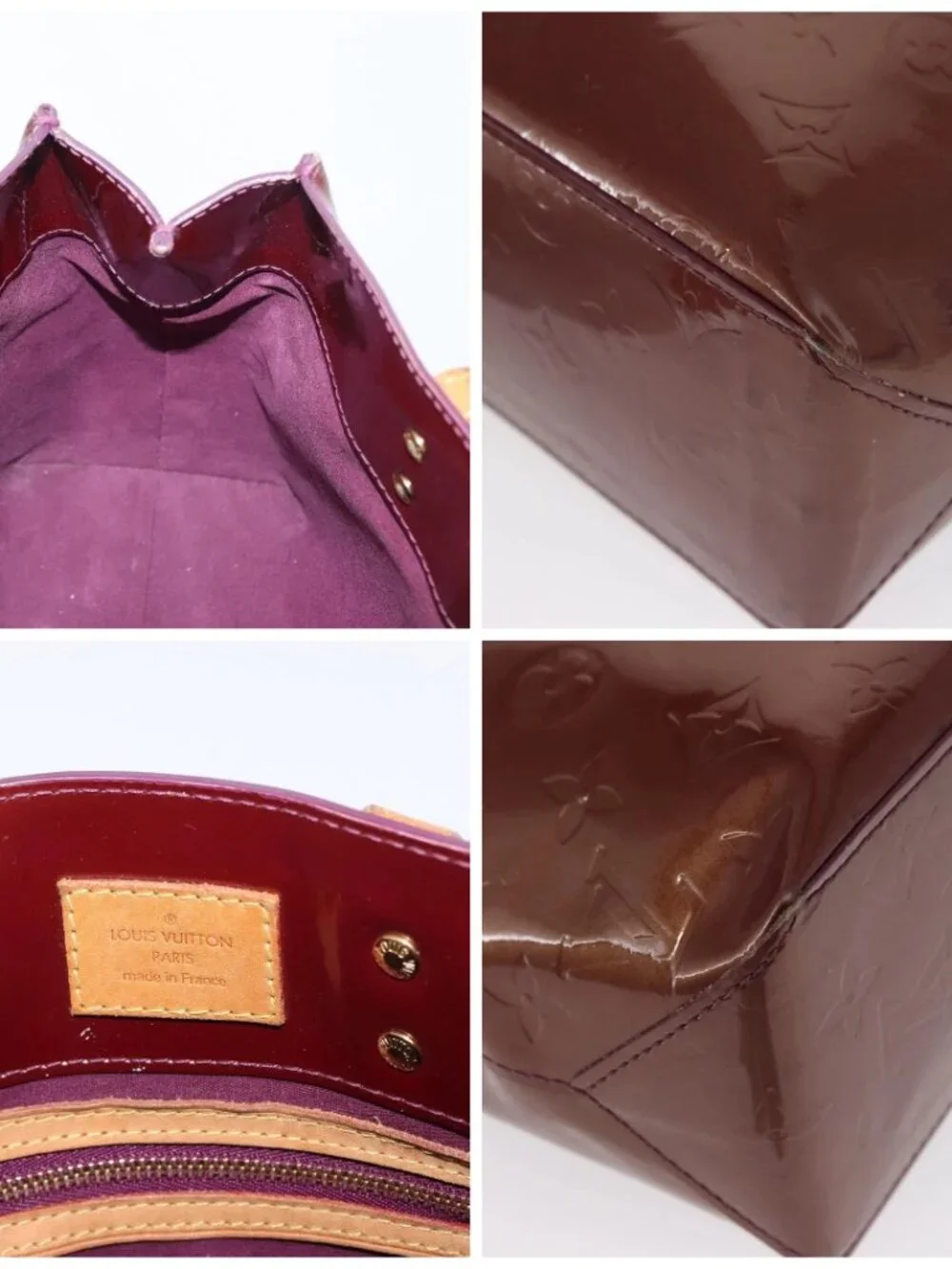 LOUIS VUITTON Monogram Vernis Reade PM Bag Purple Viole M93578 LV Auth - Picture 13 of 16